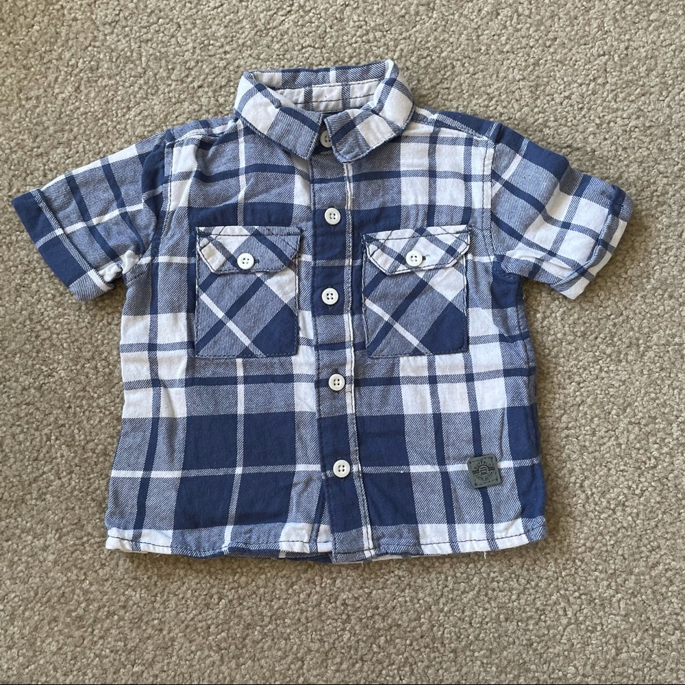 Buffalo Baby Short Sleeve Plaid Shirt 12 Months